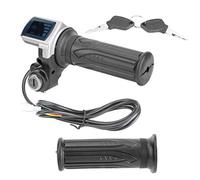 Yosoo Poignée d'accélérateur électrique, accélérateur demi-torsion 36 V, 5 fils avec indicateur d'alimentation LED remplacement de la serrure à clé pour puits de brochet