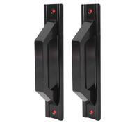 Yosoo Poignée de Porte en Alliage en Alliage en Aluminium, Conception Minimaliste pour Plusieurs Types de Portes avec des Options de Construction Premium, Installation Facile pour la en Verre, (BLACK)