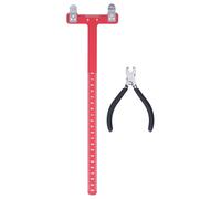 Yosoo Points d'encoche de Corde d'arc, Pince à Clip en Laiton en Alliage 'Aluminium avec Règle en Forme de T pour Accessoires de Tir à l'arc, Idéale pour Les Cordes 'Arc Classique et composé