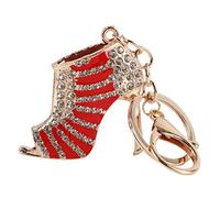 Yosoo Porte-clés en émail bleu avec en forme de chaussure à talons hauts et