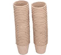 Yosoo Pots de Tourbe Ronds de 6cm, 50 Pièces, Dégradables, pour Semis de Plantes, Tasse de Pépinière, Accessoire de Plantation avec Une Bonne Absorption et perméabilité à L'air