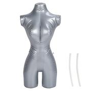 Yosoo Présentoir De Mannequins Gonflables Féminins pour Le Haut du Corps avec Anneau De Suspension, Bus Mannequin Femme , Mannequin pour Maillot