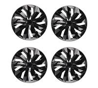 Yosoo R16 Enjoliveurs de Roues, 4 Pièces Universelles à Encliquetage ABS 16 Pouces, Protection Complète de la Jante et Décoration pour la Plupart des Voitures, Camions et SUV (BLACK)