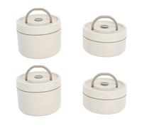 Yosoo Récipient à Déjeuner isolé, Boîte à Déjeuner en Acier Inoxydable 304, étanche et Portable pour les Pique-niques en Plein Air l'école et au Travail (4 boîtes)