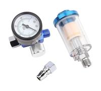 Yosoo Régulateur pression air + séparateur eau/huile, pistolet pneumatique | Filtre séparateur pour compresseur, jauge intégrée, 1 pièce, remplacement direct, conception robuste, atelier/garage,