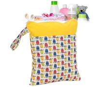 Yosoo Sac à Couches pour bébé à Double Fermeture éclair, Sac de Rangement pour Couches Sèches et Humides avec Motif de Dessin animé, Sangle à Bouton-Pression pour Une Utilisation en