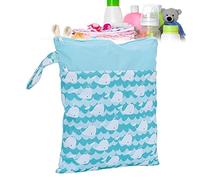 Yosoo Sac à Couches pour bébé à Double Fermeture éclair, Sac de Rangement pour Couches Sèches et Humides avec Motif de Dessin animé, Sangle à Bouton-Pression pour Une Utilisation en