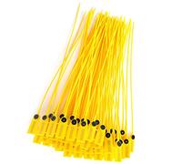 Yosoo Sceau de sécurité en Plastique Jaune, Matériau PP avec Tôle d'acier, Attaches de Câble Numérotées Inviolables pour la Logistique et l'expédition