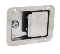 Yosoo Serrure de Boîte à Outils en Acier Inoxydable, Serrure à Palette Robuste avec 2 Clés pour Accessoires de Camping-car et de Remorque