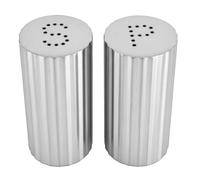 Yosoo Shaker d'assaisonnement, Distributeurs de Sel et de Poudre de Piment en Acier Inoxydable 304 avec Base Stable, Portable pour la Cuisine en Plein Air et les Pique-niques, Lot de 2 (SILVER)