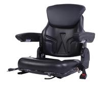 Yosoo Siège D'excavatrice, Siège de Chariot élévateur Universel, Siège de Bulldozer, Dossier Réglable, Rail Coulissant Inclinable de 30 à 180 Degrés pour Tombereau, Tondeuse,