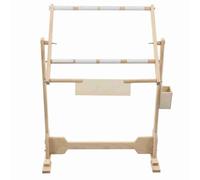 Yosoo Support de Planche à Point de Croix en Pin en Bois pour les Cerceaux de Broderie de Tapisserie de 9ct Hauteur de 50 Cm avec 5 Niveaux de Hauteur, Pieds Non Glissants et Assemblage Facile