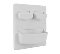 Yosoo Support de Rangement pour Salle de Bain, Matériau PP, Organisateur Mural pour Articles de Toilette et Articles Divers, 21,5 X 21,5 Cm pour Salle de Bain et Salon (#2)
