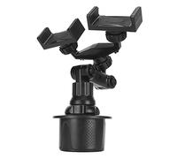 Yosoo Support de Support de Téléphone à Fente de Tasse, de Téléphone Réglable en Rotation à 360 Degrés pour de 3 à 7 en Taille, Berceau Automobile de Portable, Accueillir Deux Appareils