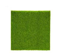 Yosoo Tapis de gazon artificiel en plastique pour intérieur et extérieur, pelouse synthétique verte, ornement de paysage, décoration de la maison (dimensions : 15 cm x 15 cm)