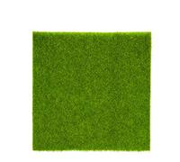 Yosoo Tapis de gazon artificiel Herbe en plastique pour intérieur et extérieur Gazon synthétique vert Décoration de maison 15cm*15cm