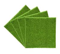 Yosoo Tapis de gazon artificiel Herbe en plastique pour intérieur et extérieur Gazon synthétique vert Décoration de maison 30cm*30cm, 2pcs