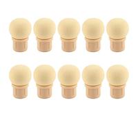 Tête d'éponge pour stylo à ongles Head Tête d'éponge remplaçable pour poudre à paillettes Dotting Pen pinceau Nail Art Tool 10pcs(Bout rond)