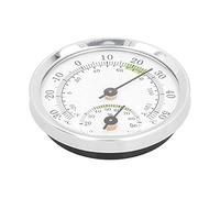 Yosoo Thermomètre à Cadran, Mini Hygromètre, Alliage d'aluminium, Compteur Précis de Température et d'humidité pour Serres, Vides Sanitaires et Coffres-forts Domestiques