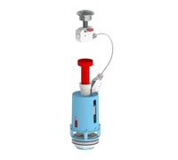 YOSSEE Mecanisme Chasse d’Eau WC 3/6 L, Système de Chasse d’Eau avec Câble et Double Poussoir Chromé, Installation Facile et Économie d’Eau, Kit Complet Inclus