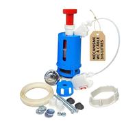 YOSSEE Mecanisme Chasse d’Eau WC Universelle 3/6 L, Système de Chasse d’Eau avec Câble et Double Poussoir Chromé, Installation Facile et Économie d’Eau, Kit Complet Inclus