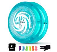 YOSTAR JoJo D1 GHZ - Yo Yo Yo Facile à Jouer avec des paillettes, Looping Responsive JoJo pour Enfants et Débutants, Plastique Durable Yo-yo pour 2a Trick, avec 6 cordons supplémentaires, gant, sac
