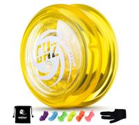 YOSTAR JoJo Enfants D1 GHZ, Looping Responsive Yoyo avec paillettes, facile à jouer Yo Jo pour enfants et débutants, plastique durable Yo-yo pour 2a astuce, avec 6 cordes supplémentaires, gant, sac