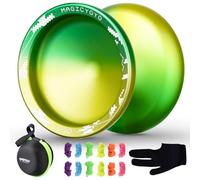 YOSTAR V10 Yoyo Yoyo Professionnel Inresponsive avec ralenti, Trick Jojo Professionnel pour Adultes, Jojo en Métal Finger Spin Jojo Tricks, Jojo Professionnel avec 12 Ficelles Yoyo + Housse Yoyo +