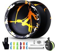 YOSTAR Yoyo Professionnel V10 Trick JoYo avec ralenti et roulement à billes, Jo Jo pour enfants et adultes, jouet yo-yo réactif et non réactif, avec 12 cordes, jeu de roulement, gant, boîtier