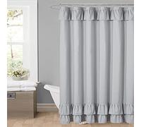 YOSTEV Rideau de Douche en Tissu Motif Ferme 72x72” Gris Clair