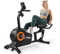 YOSUDA Vélo d'Appartement Semi Allongé 160kg, 16 Niveaux Magnétique, Dossier réglable confortable, Résistant aux griffures, Silencieux, Montage Facile, Écran LCD, Suivi cardiaque, pour Seniors, Bureau