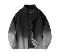 YOSUWOAI Blouson bomber Y2K pour homme - Col montant - Veste de loisirs avec fermeture éclair - Veste universitaire surdimensionnée - Veste d'extérieur vintage ample - Veste d'automne gothique