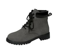 YOSUWOAI Bottines d'hiver élégantes pour femme - Avec fermeture à lacets - Automne - Hiver - Bottes de randonnée décontractées - Bottes rétro pour femme - Pour tous les jours - Bottes western