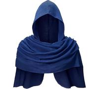 YOSUWOAI Cape de ninja pour homme et femme - Cape de renaissance - À capuche multifonction - Chapeau médiéval - Costume médiéval - Vintage - Sweat à capuche cyberpunk - Cosplay, O bleu., taille unique