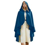 YOSUWOAI Cape médiévale pour femme - Cape de sorcière à capuche - Costume de chevalier - Couleur unie - Trench avec capuche - Steampunk gothique - Vêtements de cosplay - Costume d'Halloween