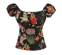 YOSUWOAI Chemise Renaissance pour femme - Épaules dénudées - Manches courtes - Col carré - Chemisier de ferme vintage des années 1950 - Rockabilly - Manches bouffantes - Chemisier médiéval - Chemise