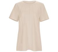 YOSUWOAI Chemisier d'été pour femme - Col rond - Manches courtes - Plissé - Coupe ample - Couleur unie - Léger et respirant - T-shirt d'été en coton à manches courtes, O Kaki, S