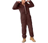 YOSUWOAI Combinaison Homme Femme Douillette Pyjama Peluche Long Pyjama Teddy Polaire Une-pièce Onesie Vêtements de Détente Hiver Chaud Combinaison Pyjama de Nuit avec Fermeture Éclair et Poches, O