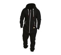 YOSUWOAI Combinaison pyjama homme en polaire teddy une pièce onesie combinaison de nuit avec capuche confortable longue combinaison de loisirs hiver chaude peluche combinaison survêtement avec
