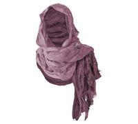 YOSUWOAI Écharpe Viking à Capuche Moyenâgeuse Chevalier Renaissance Pirate Costume Cape Gothique Étole Médiévale Retro Écharpe de Dune, O rouge., taille unique