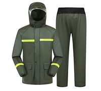 YOSUWOAI Ensemble de Pluie pour Hommes et Femmes 2 Pièces - Imperméable avec Veste et Pantalon de Pluie - Haute Visibilité - Ensemble de Pluie pour le Travail, la Moto, le Golf, la Pêche, le Vélo, O