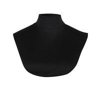 YOSUWOAI Femmes Musulmanes Col Roulé Faux Col Hijab Extensions Col Solide Couverture Demi-Hauts Femme Col Amovible Demi Chemise Faux Col Roulé Doux Col Blouse, O Noir., taille unique