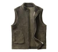 YOSUWOAI Gilet de travail coupe-vent pour homme - Vintage - Sans manches - Veste d'hiver chaude - Pour les loisirs - Manteau court avec fermeture éclair - Ethnique - Veste de transition confortable
