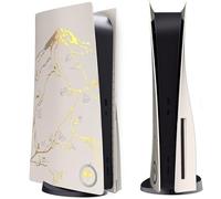 Yotei Plaque frontale pour console PlayStation 5 Disc Edition Coque de rechange pour PS5 Plaque noire anti-rayures et anti-poussière