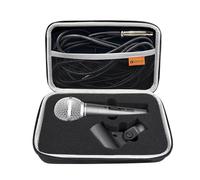 YOTESO Étui de microphone compatible avec les microphones vocaux dynamiques cardioïdes Shure SM58/ SM57/ PGA48/ SM58S/BETA 58A/PGA58, étui de microphone karaoké portable pour A25D adaptateur et câble