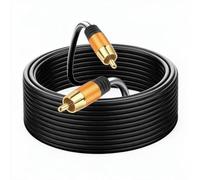 YOTETION Câble audio coaxial numérique de 30 m, 1RCA mâle vers 1RCA mâle câble vidéo RCA pour caisson de basses, home cinéma, caisson de basses vidéo/audio, caméra de recul