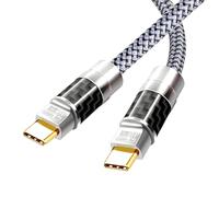 YOTETION Câble de type C vers C, 4K @ 60 Hz 100 W, charge rapide, transfert de données en fibre de carbone tressée, transfert de données haute vitesse pour Xreal MacBook Pro, iPad Pro, iPhone 15 Pro