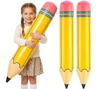 YOTHORN Lot de 2 grands crayons gonflables de 68,6 cm, pour décoration de fête de remise de diplôme, ballons de bienvenue à l'école, pour salle de classe, jardin, décorations de fête d'anniversaire