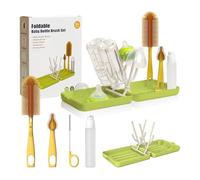 YOTIME Ensemble Goupillon Biberon Voyage with Egouttoir Biberons, pour Voyager avec Bébé, Rendre Bisite à Ses Amis et à Ses Relations, Vert