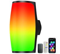Yotivki Applique Murale Extérieur LED RGBCW, Contrôle App et Télécommande RF, 16M Couleurs, 2700K-6500K, Dimmable, IP65 Étanche, Sync Musique, Minuterie, 230V